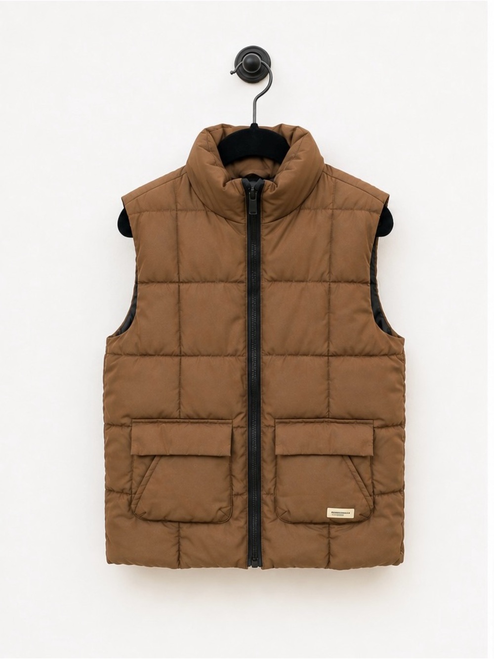 Mayoral Kids Brown Quilted Puffer Vest